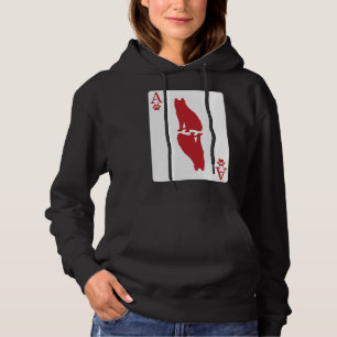 Siberian Husky Card Hoodie