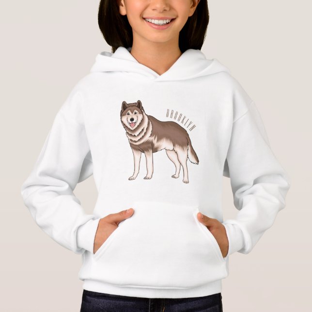 Siberian husky cartoon illustration (Front)