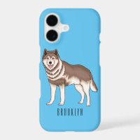 Siberian husky cartoon illustration