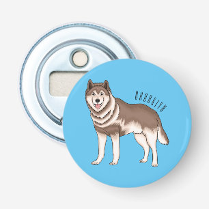 Siberian husky cartoon illustration bottle opener