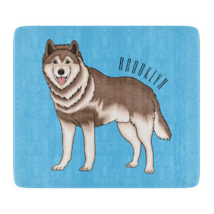 Siberian husky cartoon illustration cutting board