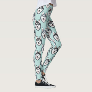 Siberian Husky Cute Dog Lover Pattern Leggings