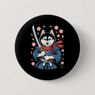 Siberian Husky Dad Cute Japanese Anime Stuff Samur 6 Cm Round Badge