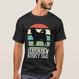 Siberian Husky Dad I Retro Husky Dad T-Shirt