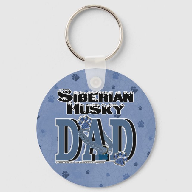 Siberian Husky DAD Key Ring (Front)