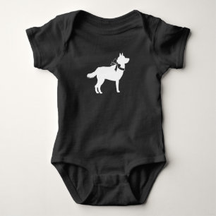 Siberian Husky Dog Baby Shower Puppy Grey Bodysuit