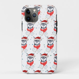 Siberian Husky Dog Breed Christmas Stars Case-Mate iPhone Case