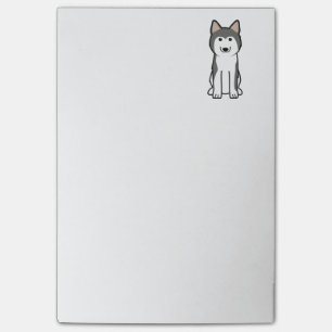 Siberian Husky Dog Cartoon Post-it Notes