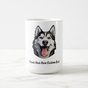 Siberian Husky Dog Create Your Own Custom Text Coffee Mug