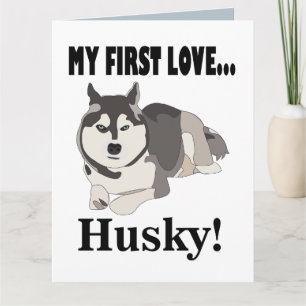 Siberian Husky Dog Cute Siberian Husky Card