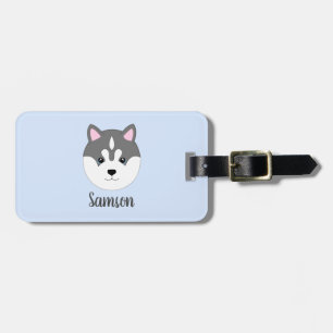 Siberian Husky Dog Luggage Tag