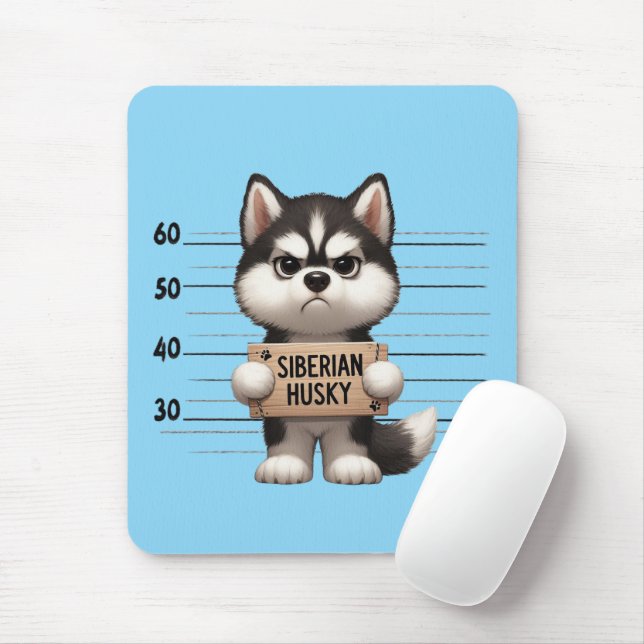 Siberian Husky Dog Mouse Pad (With Mouse)