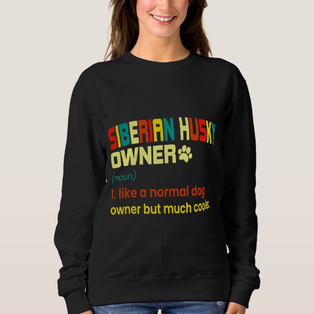 Siberian Husky Dog Mum Dad Sweatshirt (Front)