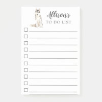 Siberian Husky Dog Personalised To Do List