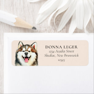 Siberian Husky Dog Personalized Address