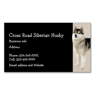 Siberian Husky Dog Pet Animal Magnetic Business Card