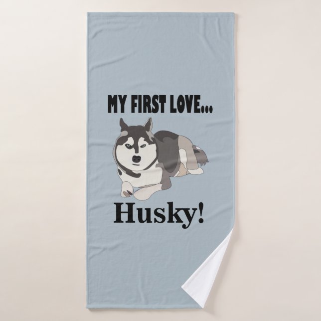 Siberian Husky Dog Pet  Bath Towel (Bath Towel)