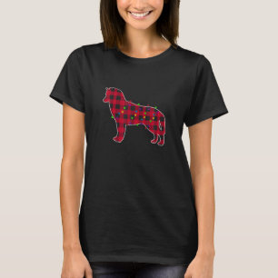 Siberian Husky Dog Red Plaid Christmas Pyjamas T-Shirt