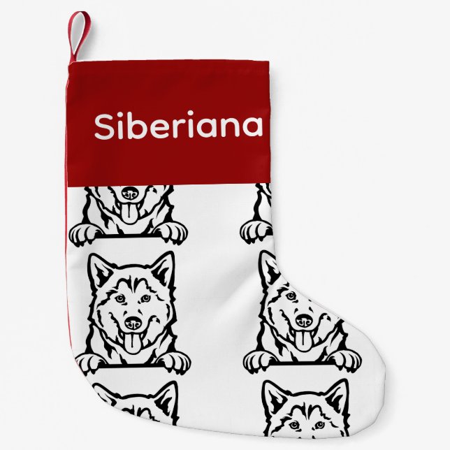 Siberian Husky dog socks Customised dog Socks - Pu (Front)