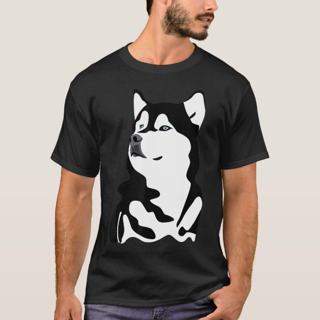 Siberian Husky Dog T-Shirt (Front)
