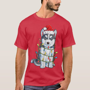 Siberian Husky Dog Ugly Christmas Sweater Xmas Tre