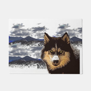 Siberian Husky Door Mat
