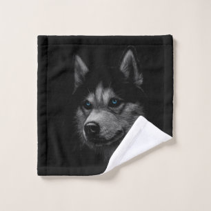Siberian Husky Face Bath Towel Set