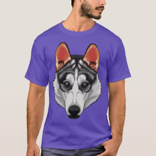 Siberian Husky Face Cute Siberian Husky Dog Breed T-Shirt