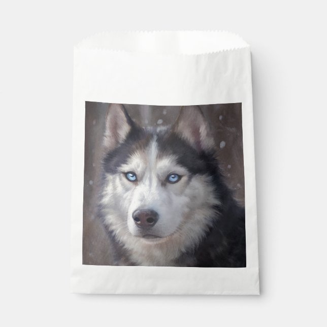 Siberian Husky Favour Bags (Front)