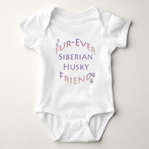Siberian Husky Furever Friend Baby Bodysuit