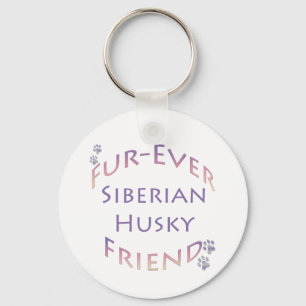 Siberian Husky Furever Friend Key Ring