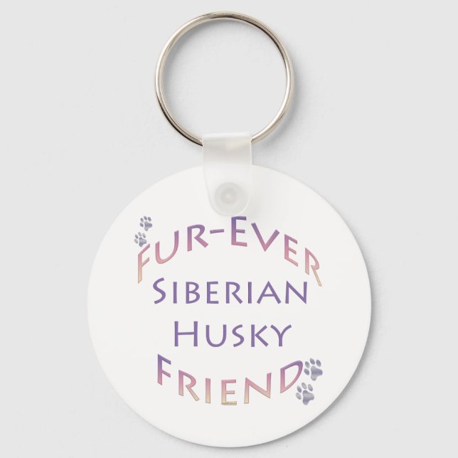 Siberian Husky Furever Friend Key Ring (Front)