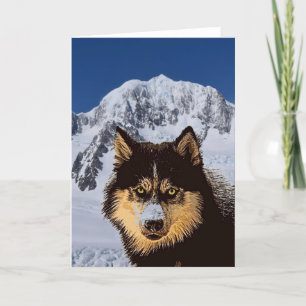 Siberian Husky Greeting Card