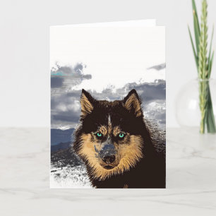 Siberian Husky Greeting Card