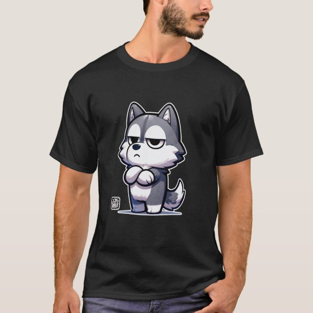 siberian husky hazy time T-Shirt (Front)