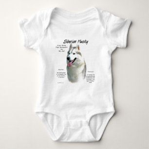 Siberian Husky History Design Baby Bodysuit