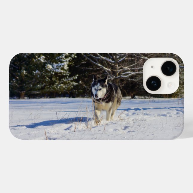Siberian Husky In The Snow Case-Mate iPhone Case (Back (Horizontal))