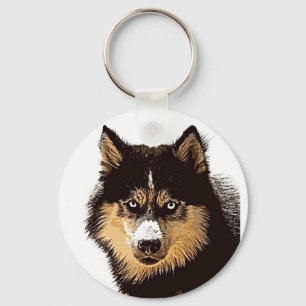 Siberian Husky Key Ring