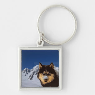Siberian Husky Keychain