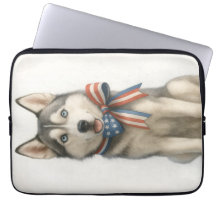 Siberian Husky Laptop Sleeve
