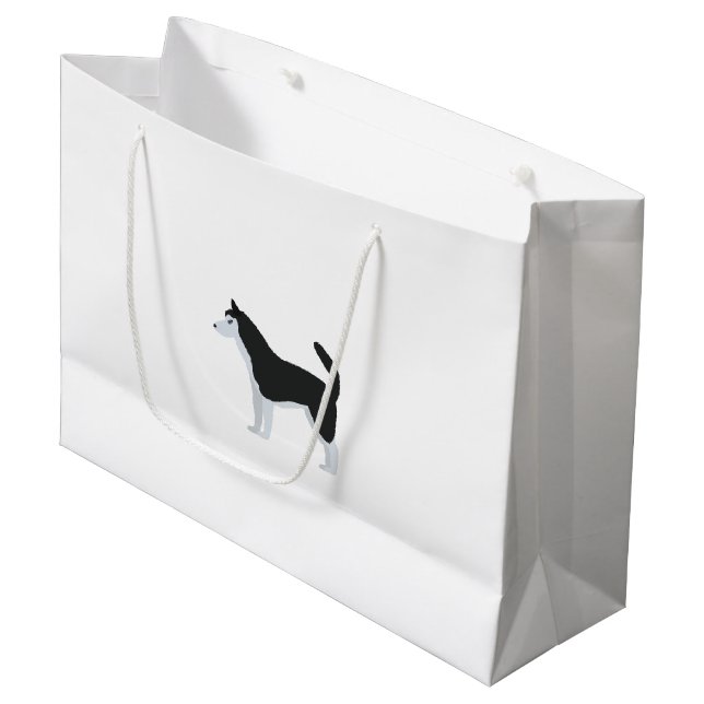 Siberian Husky Large Gift Bag (Front Angled)