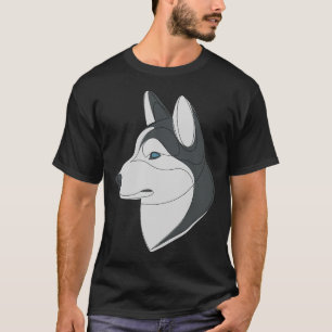 Siberian Husky Linear Dog T-Shirt