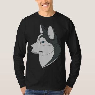 Siberian Husky  Linear Dog T-Shirt