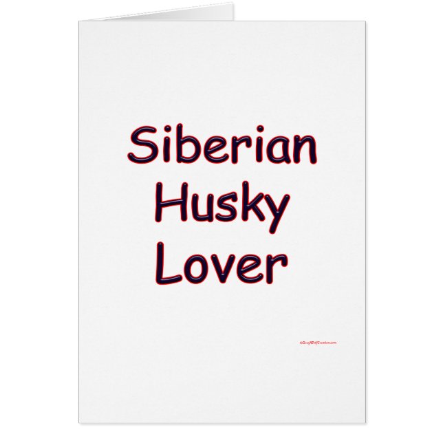 Siberian Husky Lover (Front)