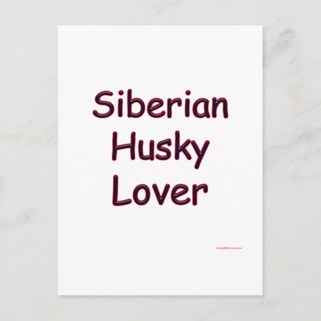 Siberian Husky Lover Postcard (Front)