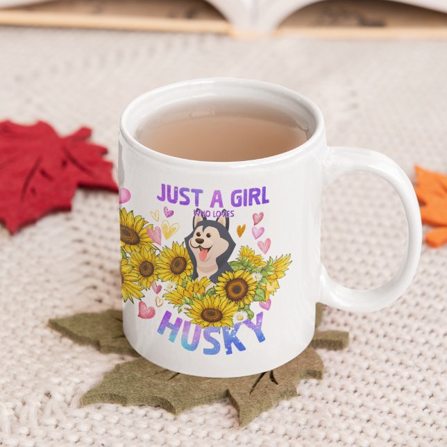 Siberian husky Lover Sunflower Trainer Floral Coffee Mug (Creator Uploaded)