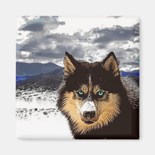 Siberian Husky Magnet