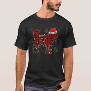 Siberian Husky Mom Santa Red Plaid Dog Mom Chris T-Shirt