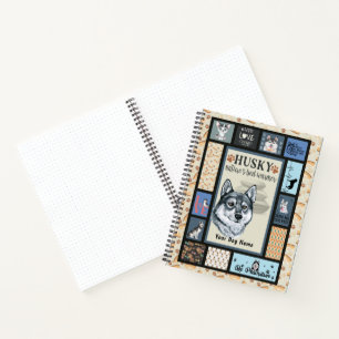Siberian Husky Owner Lover Funny Keepsake Quilt  Notebook