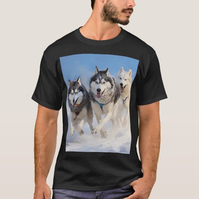 Siberian Husky pack T-Shirt (Front)